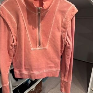 Veronica Beard Pink Zip-Up Sweatshirt